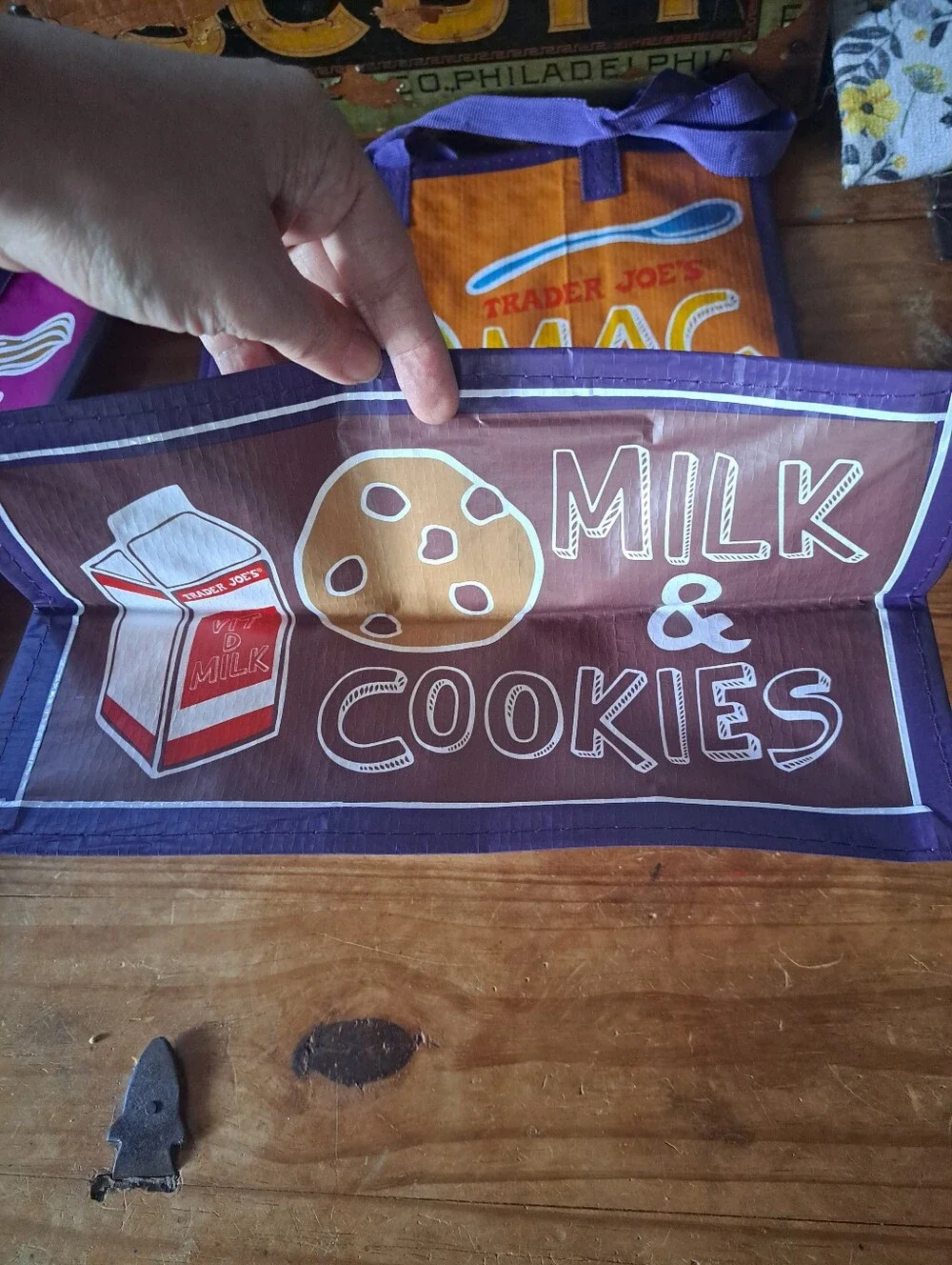 Two Trader Joe's Comfort Food Reusable Shopping Bags Totes Summer 2025 NWOT